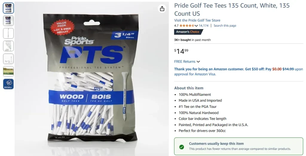 ProLength Plus Golf Tees