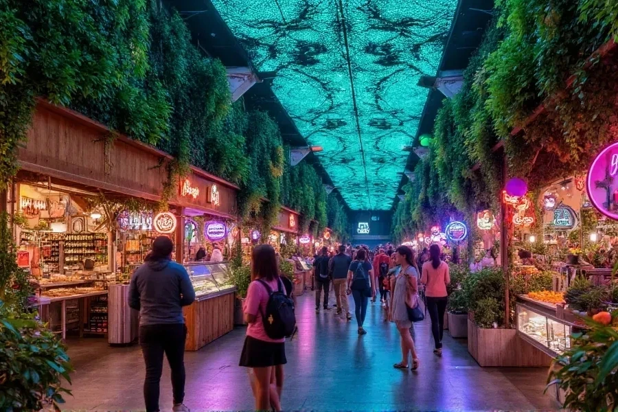 Psychedelic Jungle Pedestrian Mall