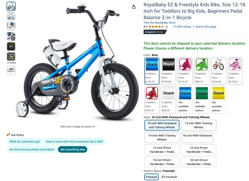 Royalbaby EZ & Freestyle Kids Bike