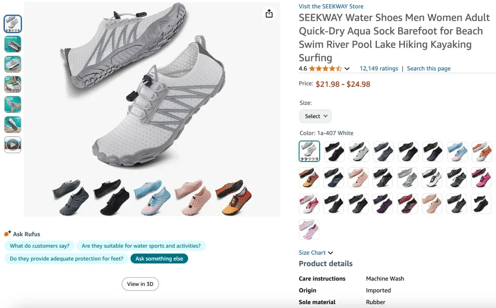 SEEKWAY water shoes men women adult quick-dry aqua