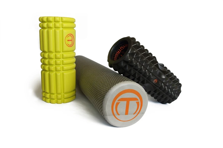 Several foam rollers