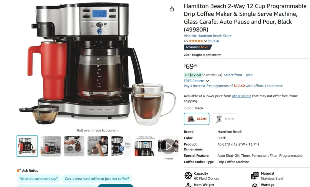 Single Cup Brewers