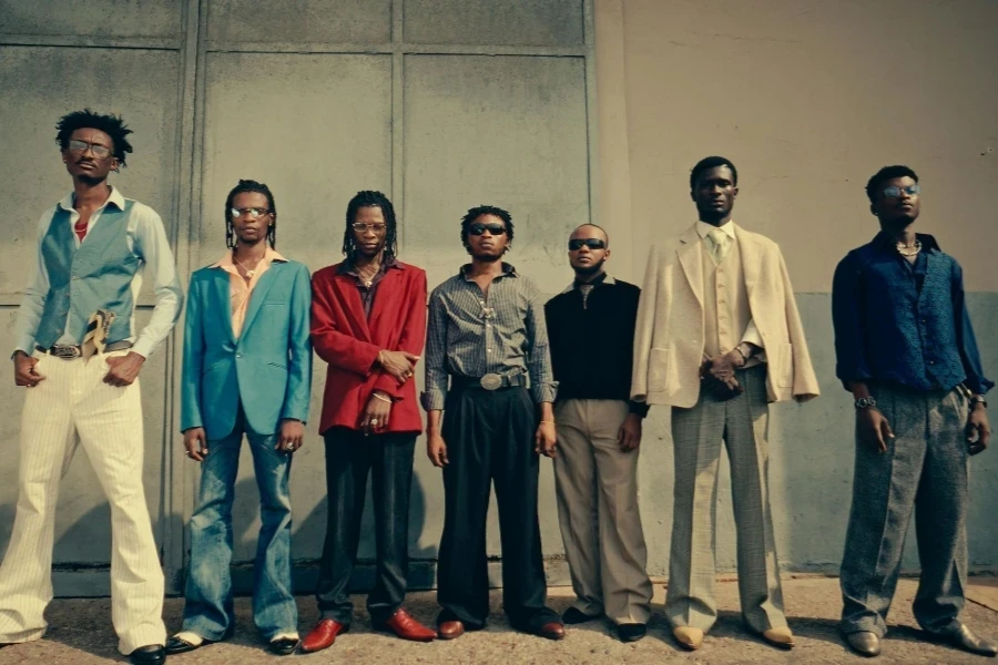 Stylish Group in Modern Vintage Attire
