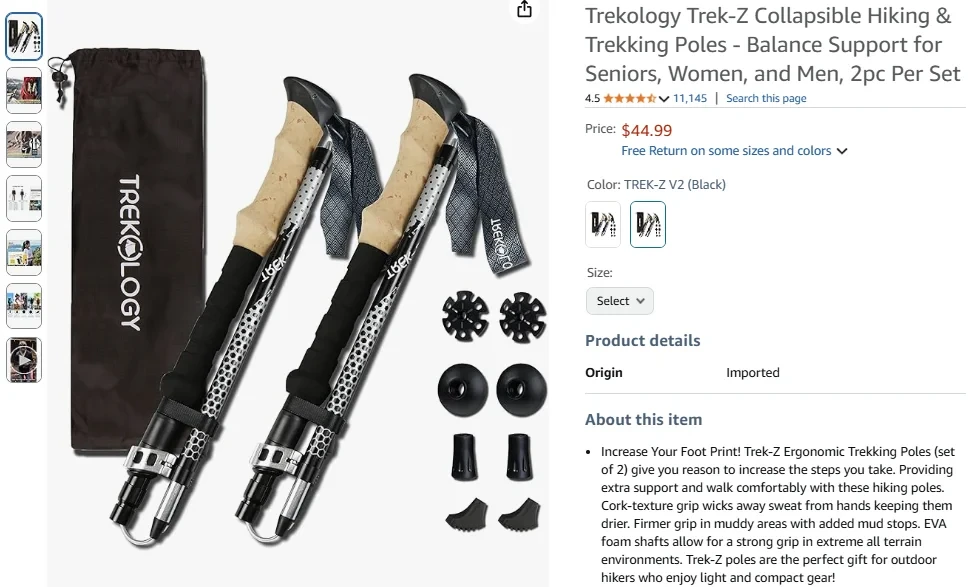 TREK-Z Trekking Poles for Hiking