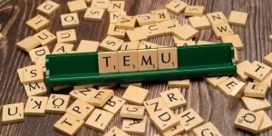 Temu on yellow word tiles