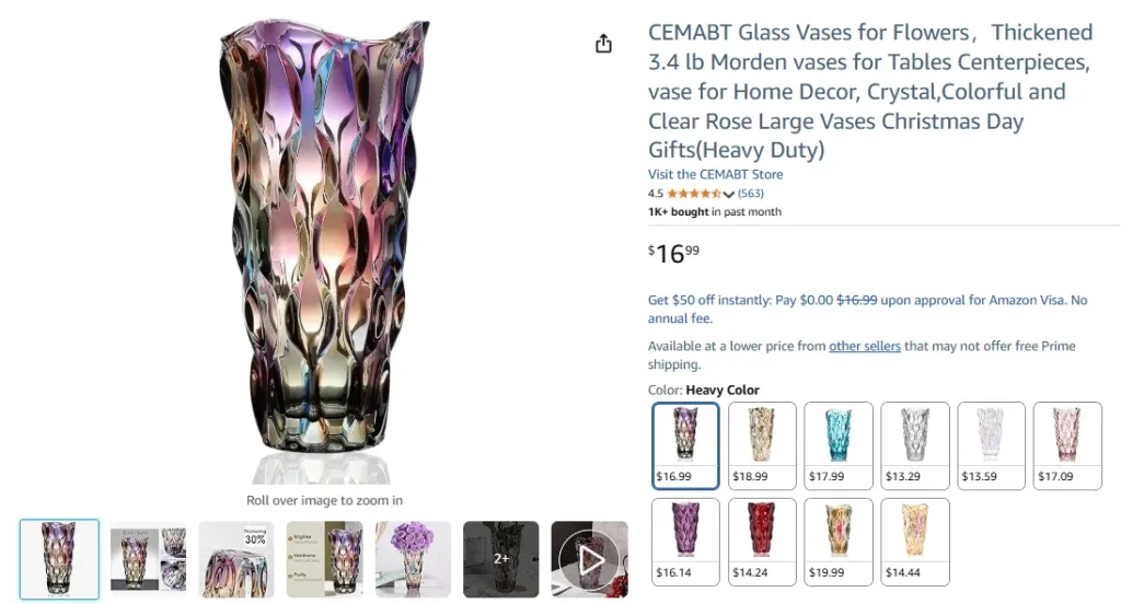 Thickened Glass Vase for Flowers