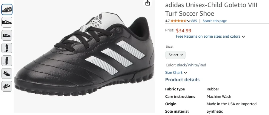 Turf Soccer Footwear