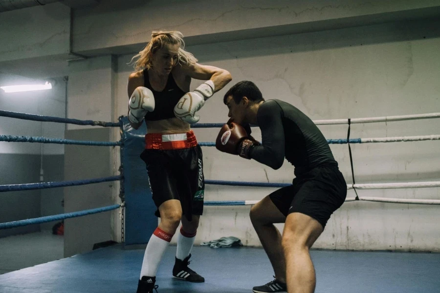 Two People Doing Boxing