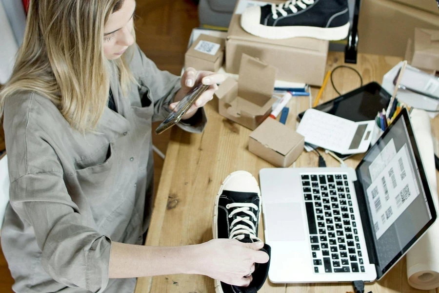 Woman Taking Photo of the Product
