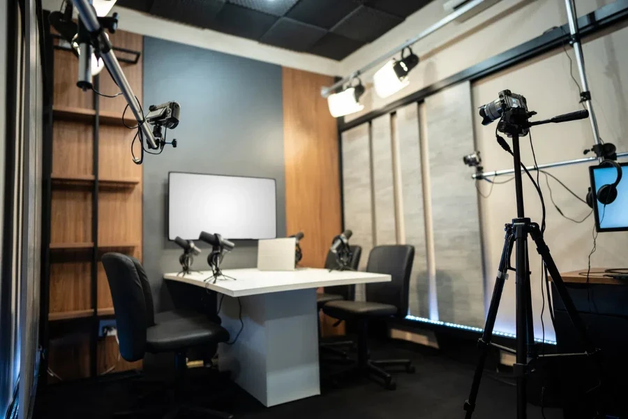 An image of a podcast studio