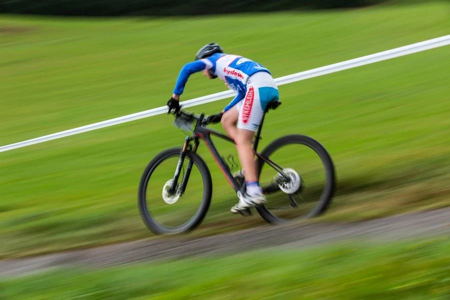 man driving bicycle