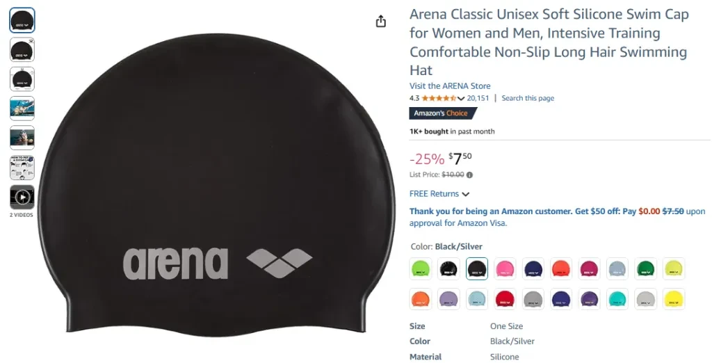 ntensive Training Swim Cap