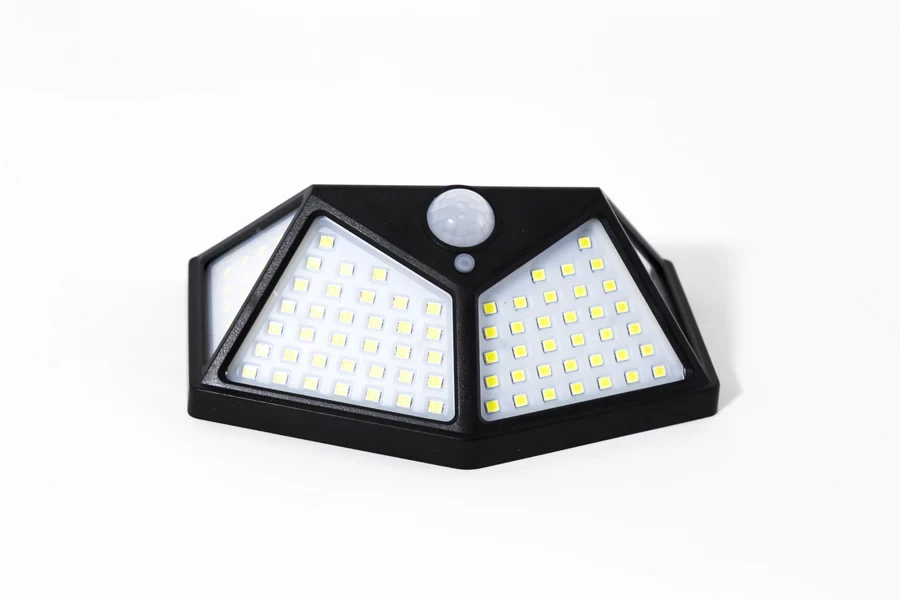 A Solar-powered wall lamp on a white background