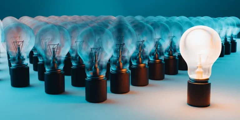 A lit bulb showing the power of an entrepreneurial spirit