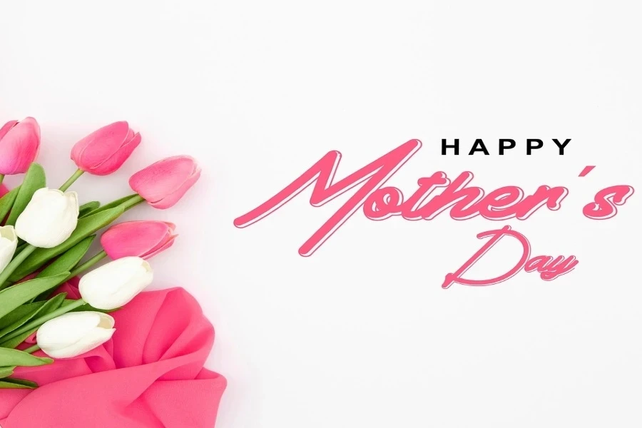 A mother’s day greeting card with flowers