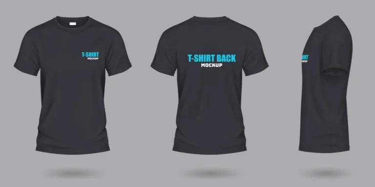 Una plantilla de camiseta negra realista
