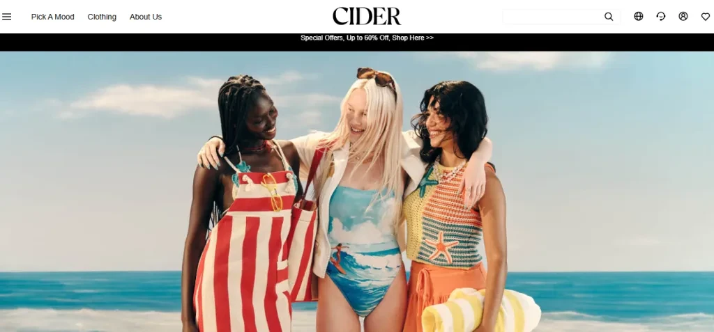 A screenshot of Cider’s homepage