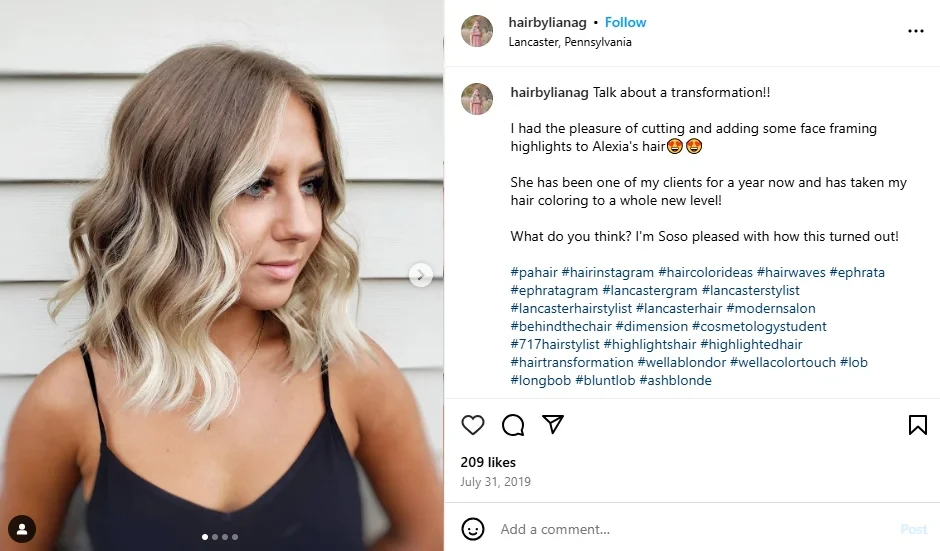 A screenshot of a woman with a blunt lob
