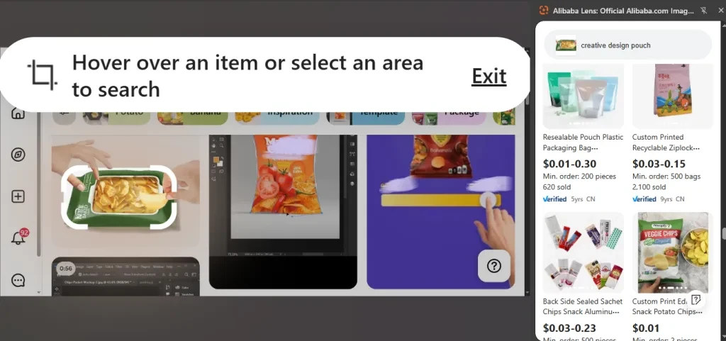 Alibaba Lens finds matching images with creative packaging design
