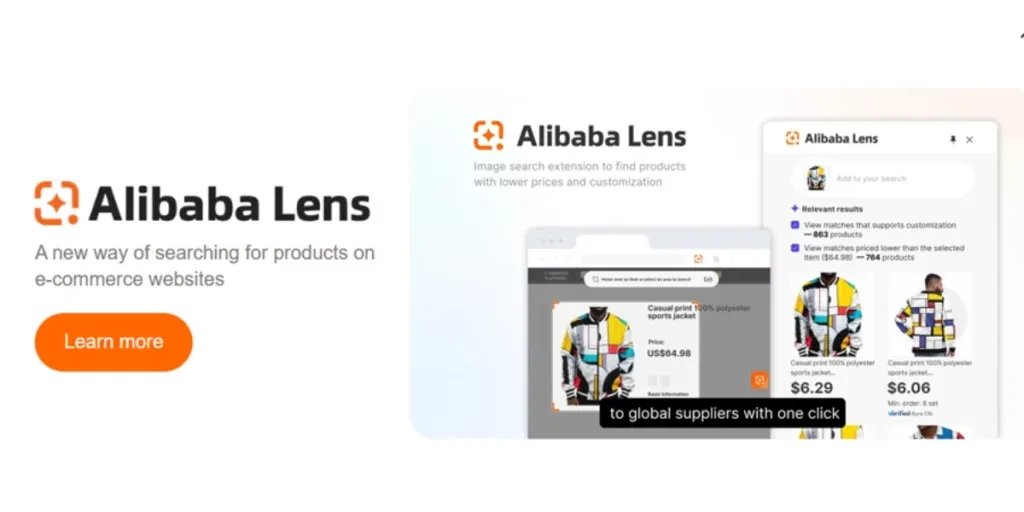 Alibaba Lens is a Chrome extension for sourcing better deals