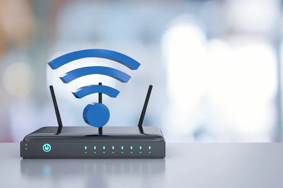 An active router transmitting Wi-Fi signal