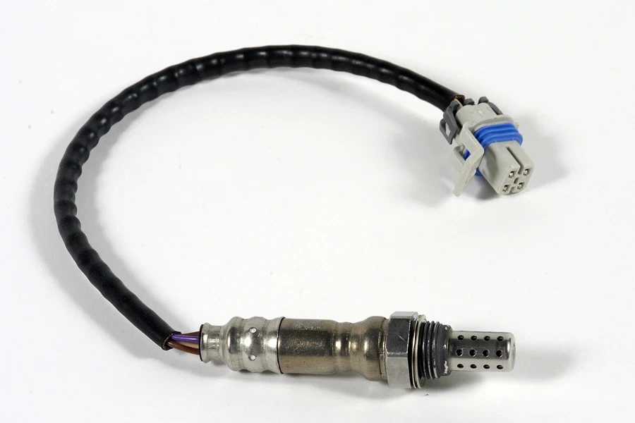 An oxygen sensor with a white background