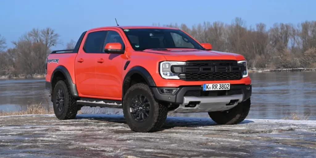 Ford Ranger Raptor on a road