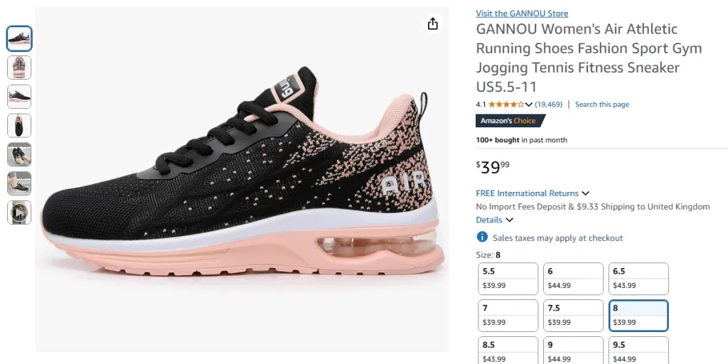 GANNOU Women's Air Athletic Running Shoes Fashion