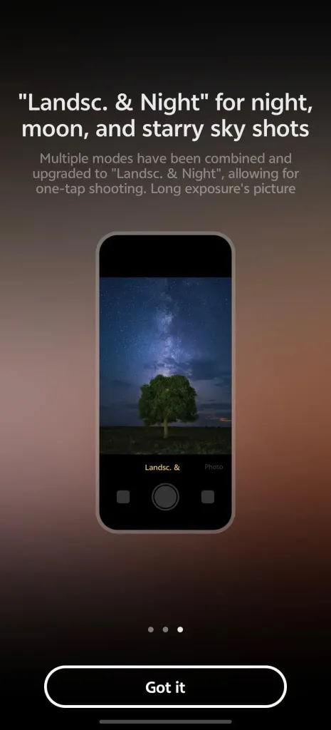 Landsc&Night for night, moon, and starry sky shots