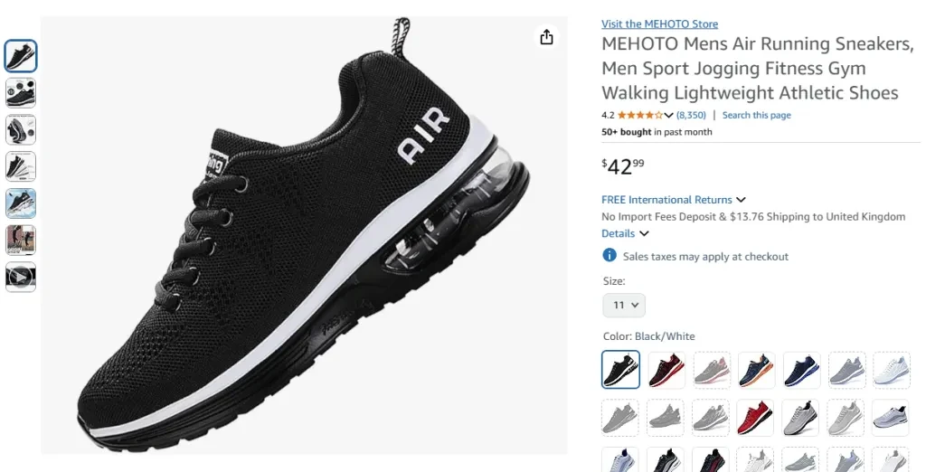 MEHOTO Men's Air Running Sneakers