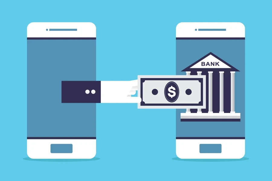 Money moving through mobile transfer
