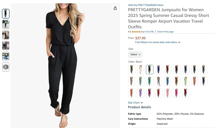 PRETTYGARDEN One Shoulder Bodycon Jumpsuit