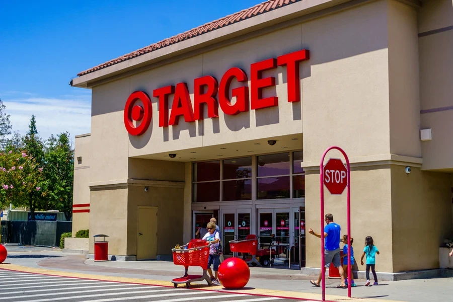People shopping at a Target store