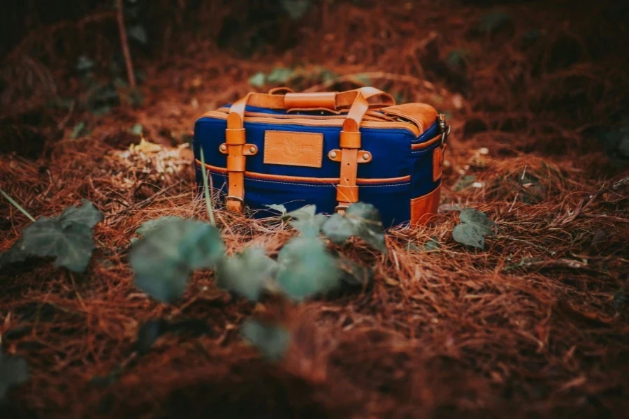 Photograph of a Duffel Bag on the Ground