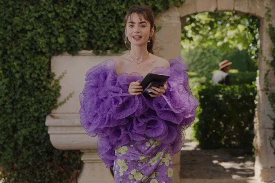 Purple tulle skirt