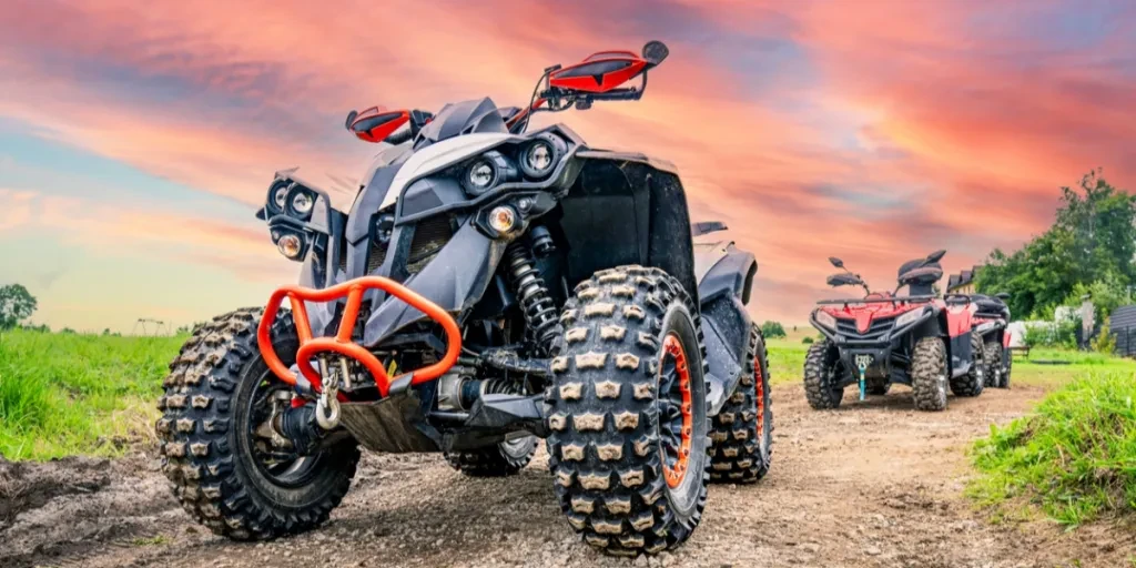 Quad ATV bike on a road
