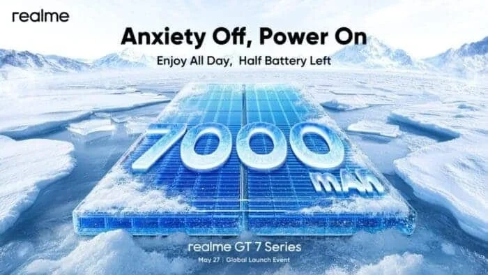 Realme GT 7 series battery