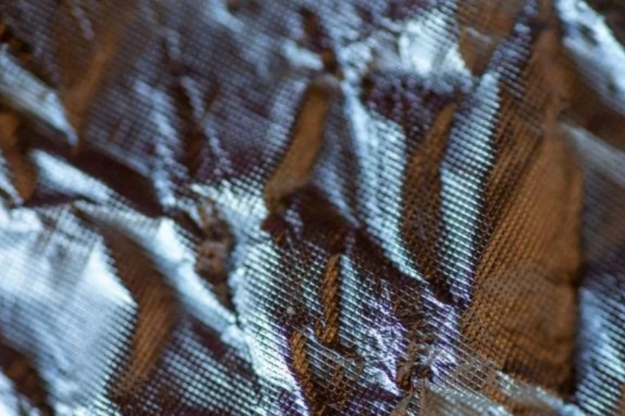 Silver metallic cloth for apparel