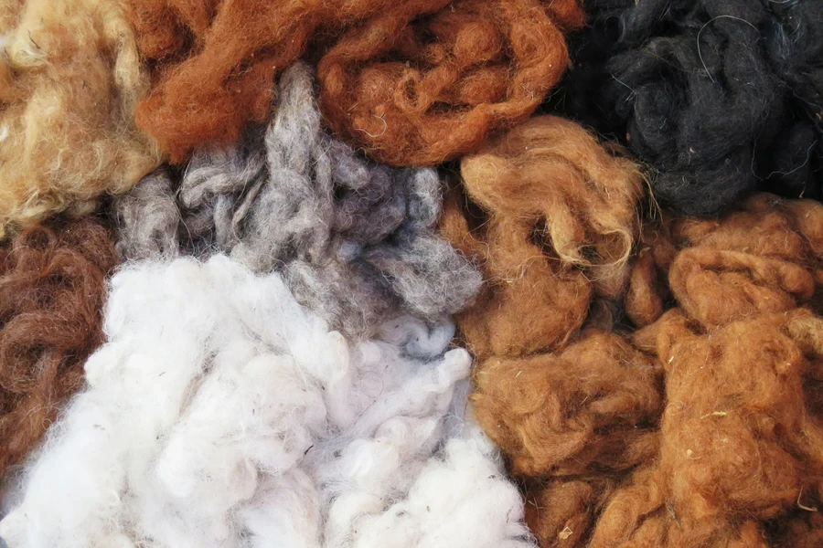 Soft alpaca wool from Peru for perfect sock production