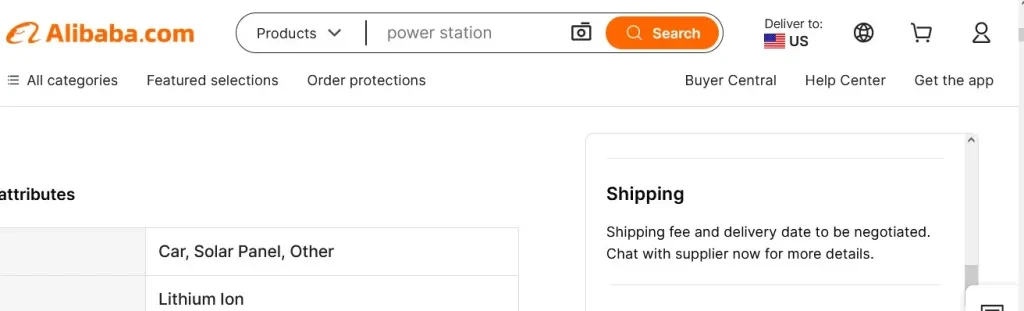 Some shipping arrangements on Alibaba.com are subject to negotiation