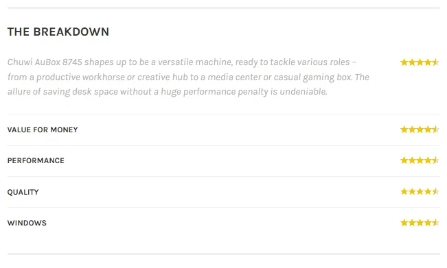 The breakdown