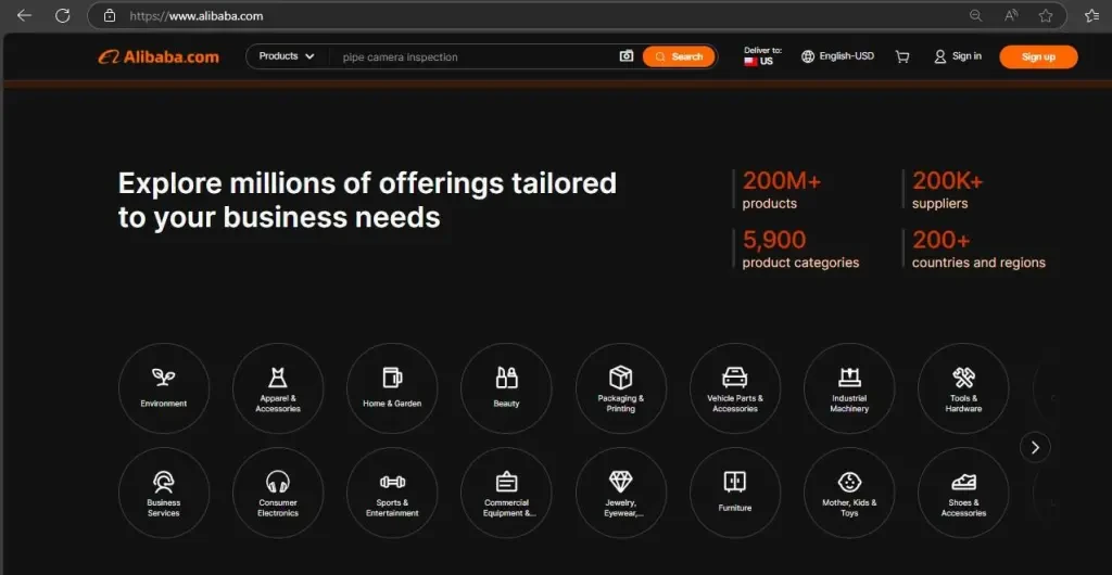 Thousands of suppliers. Millions of products. All on Alibaba.com