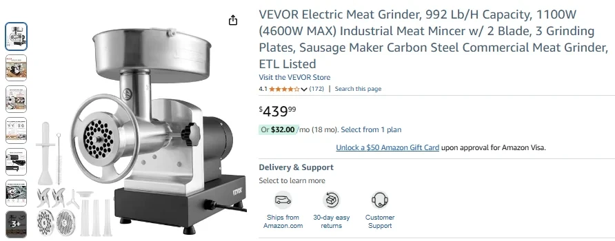 VEVOR Electric Meat Grinder