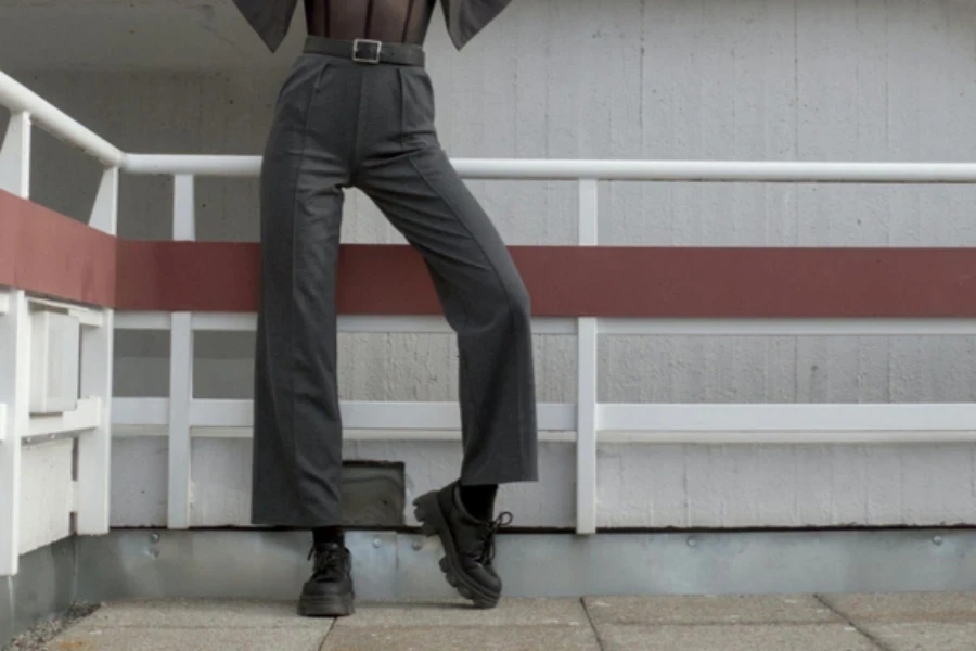 Woman Posing in a Suit