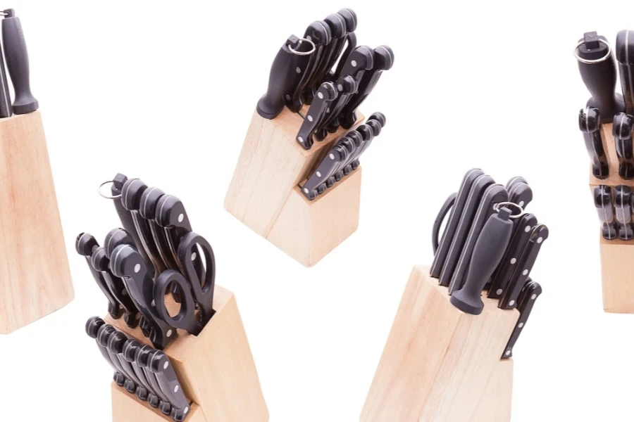 Wooden knife racks