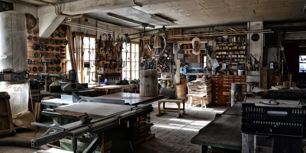 Workshop of a carpenter