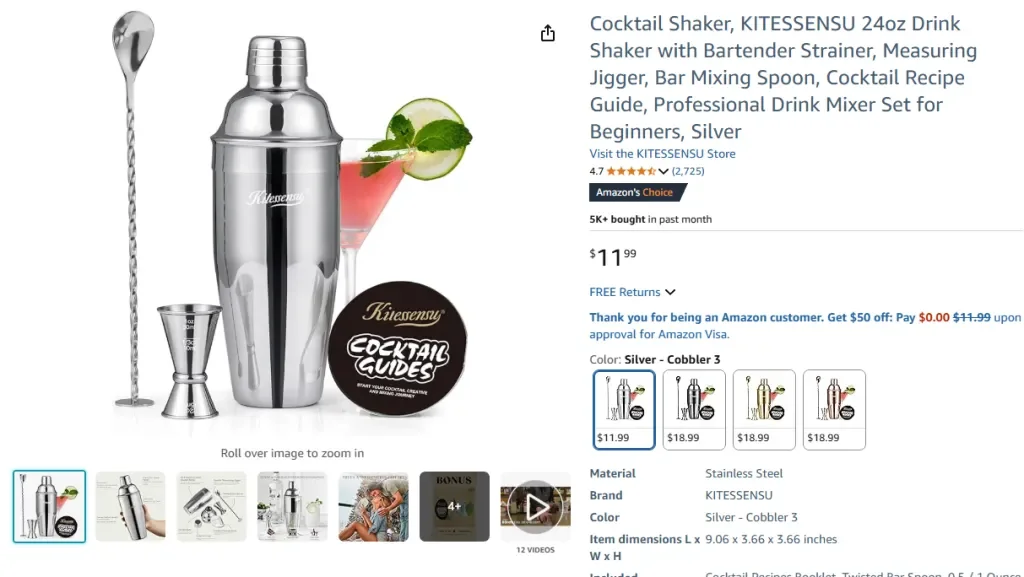 Juego de coctelera de 24 oz – KITESSENSU