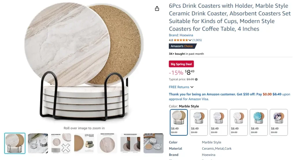 6 posavasos con soporte – Hoewina