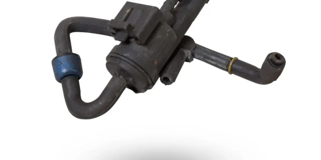 A canister purge valve placed on a white background