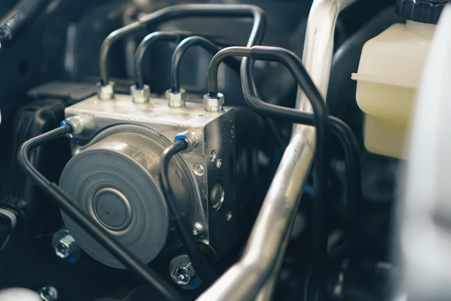 A high-pressure pump ABS module in a car